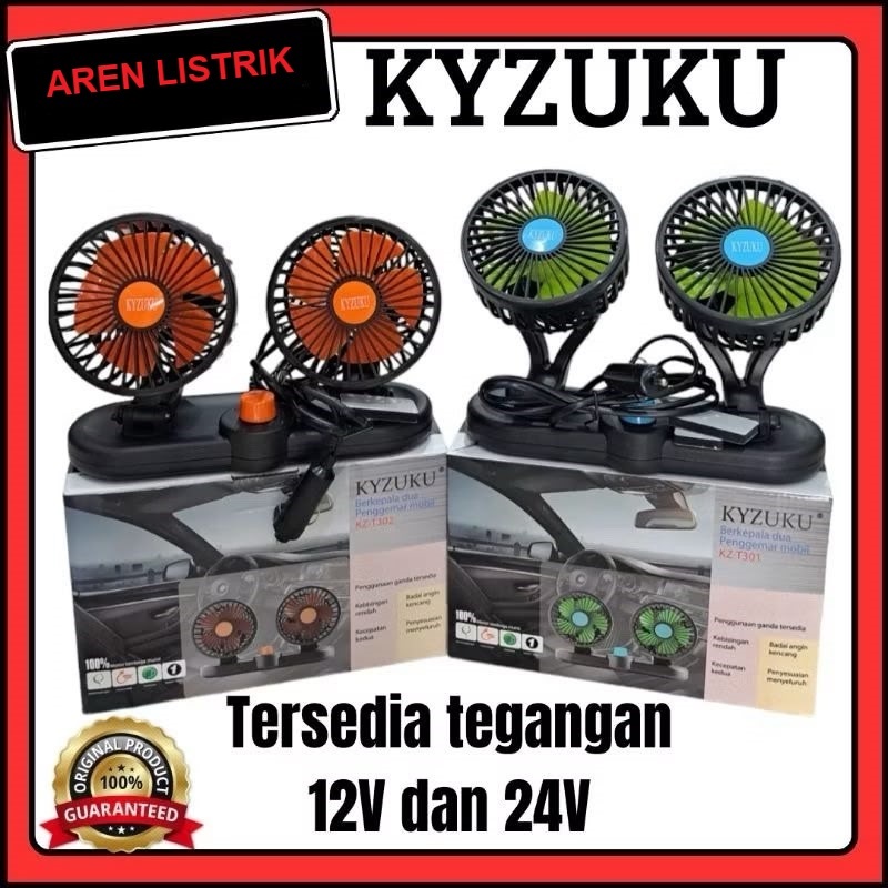 Kipas Angin Mobil DC Kyzuku KZ-T301 12Volt | KZ-T302 24Volt