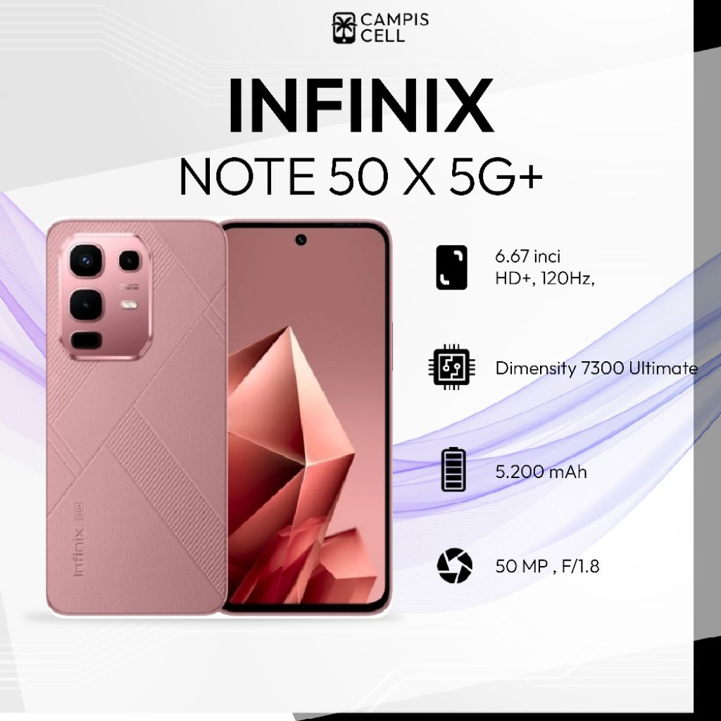 Handphone Infinix Note 50x 5G+ Ram 8 256GB