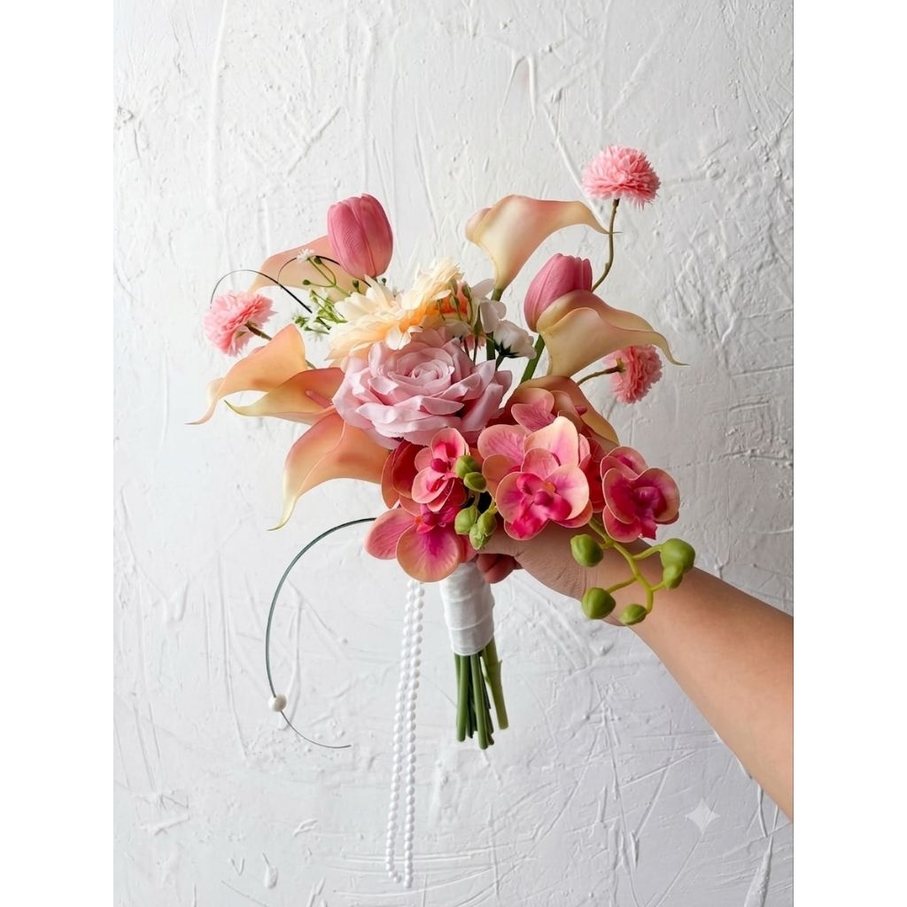 Buket wedding mix calla lily
