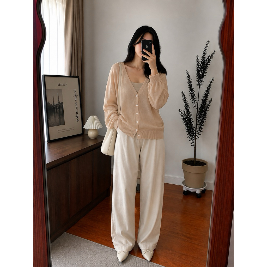 preloved cardigan soft top blouse elegant ulzzang y2k