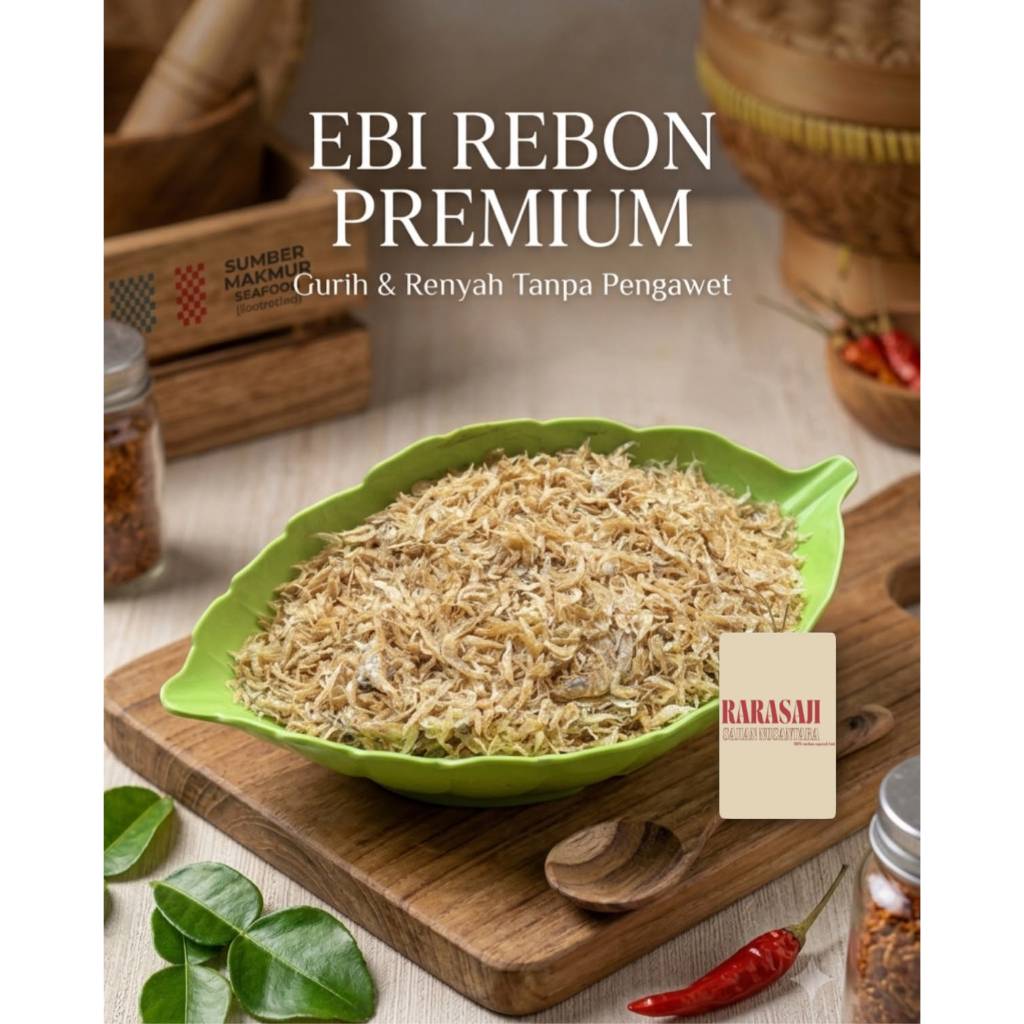 RARASAJI NUSANTARA UDANG REBON EBI / UDANG PEYEK / UDANG DRAGO PREMIUM MURAH 100GR SURABAYA