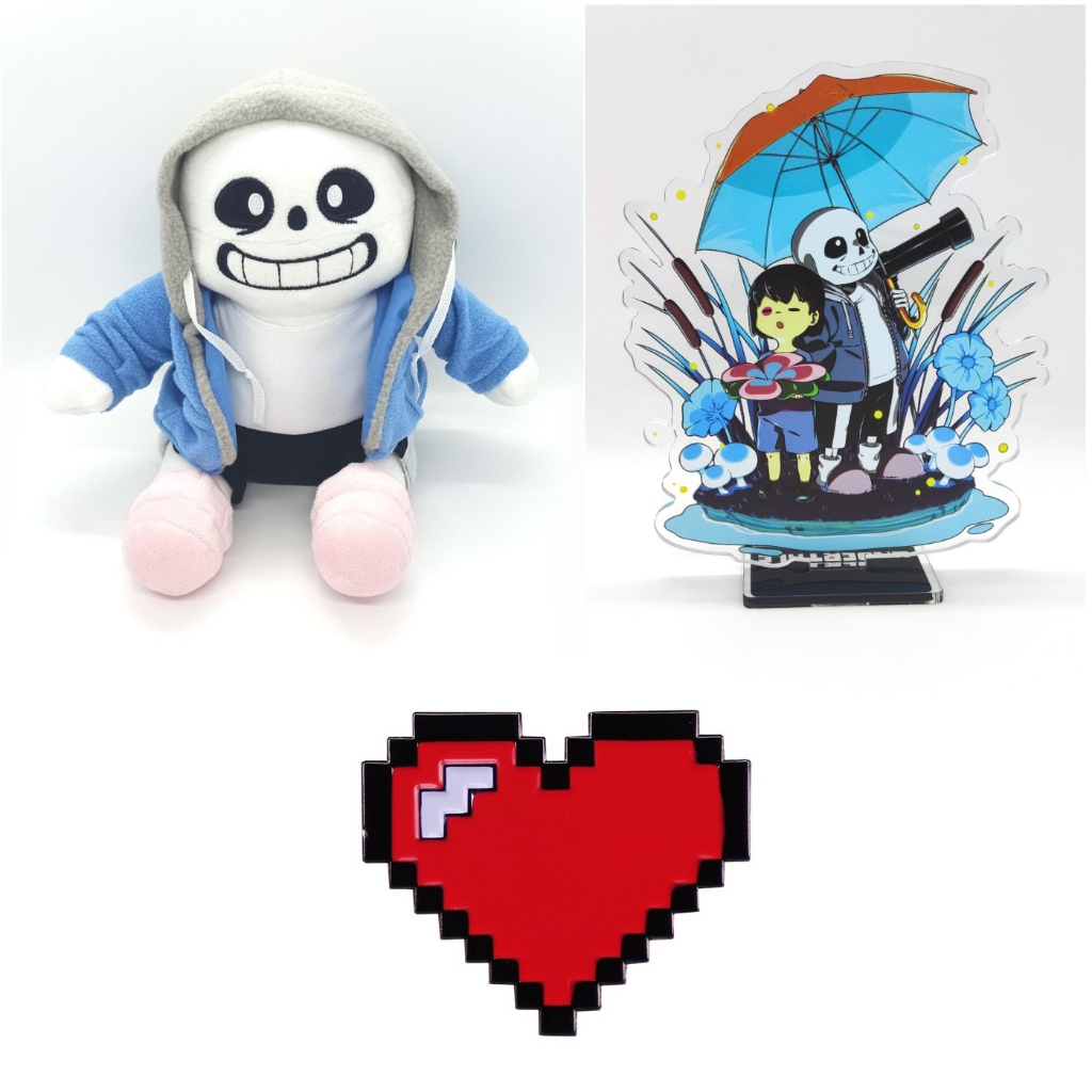 boneka standee akrilik pin enamel undertale sans