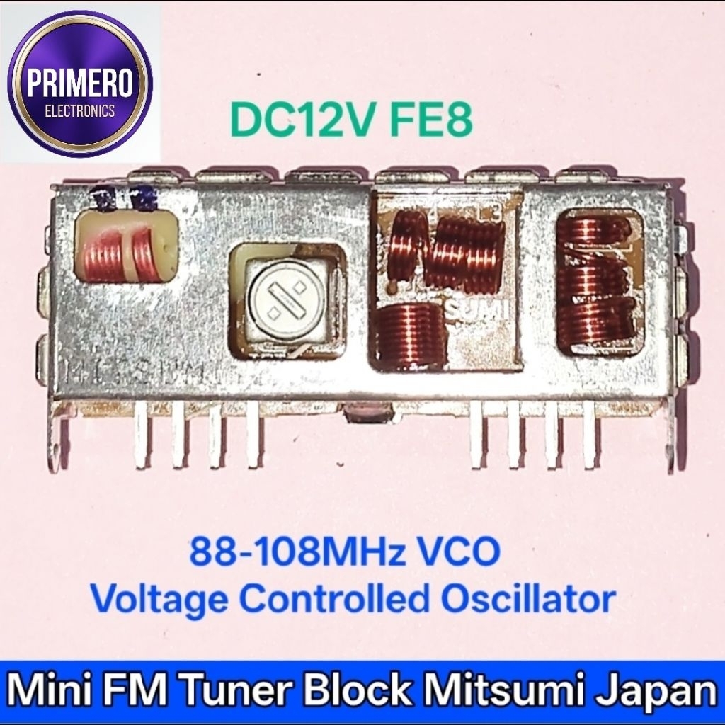 DC12V 88-108MHz Mitsumi VCO Voltage Controlled Oscillator Mini FM Tuner Block Mitsumi Japan