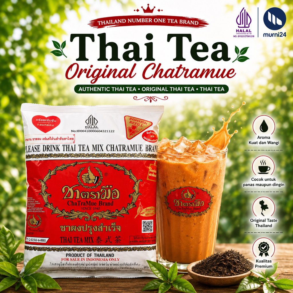 CHATRAMUE THAI TEA ORIGINAL 400 GRAM MINUMAN HALAL INDO