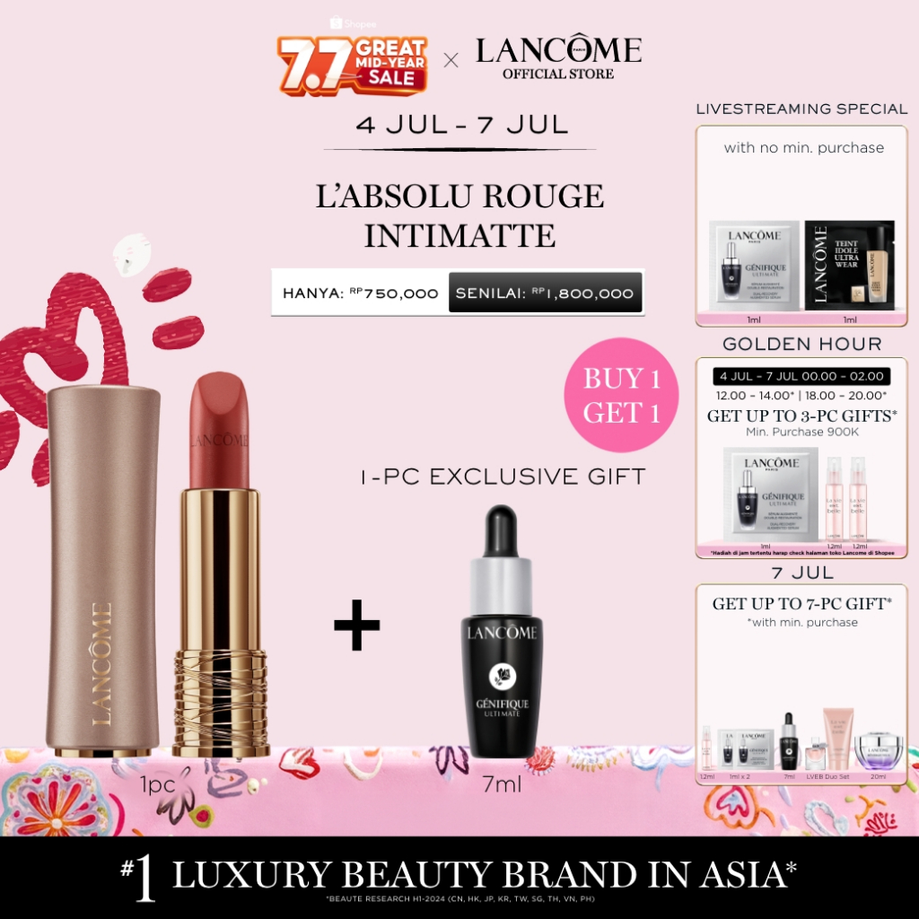 Lancome L'Absolu Rouge Intimatte Lipstick with Pro-Xylane