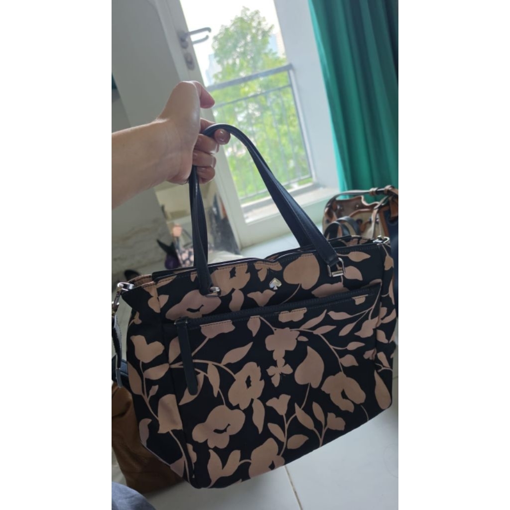 Preloved Kate Spade Floral Nylon Tote Bag