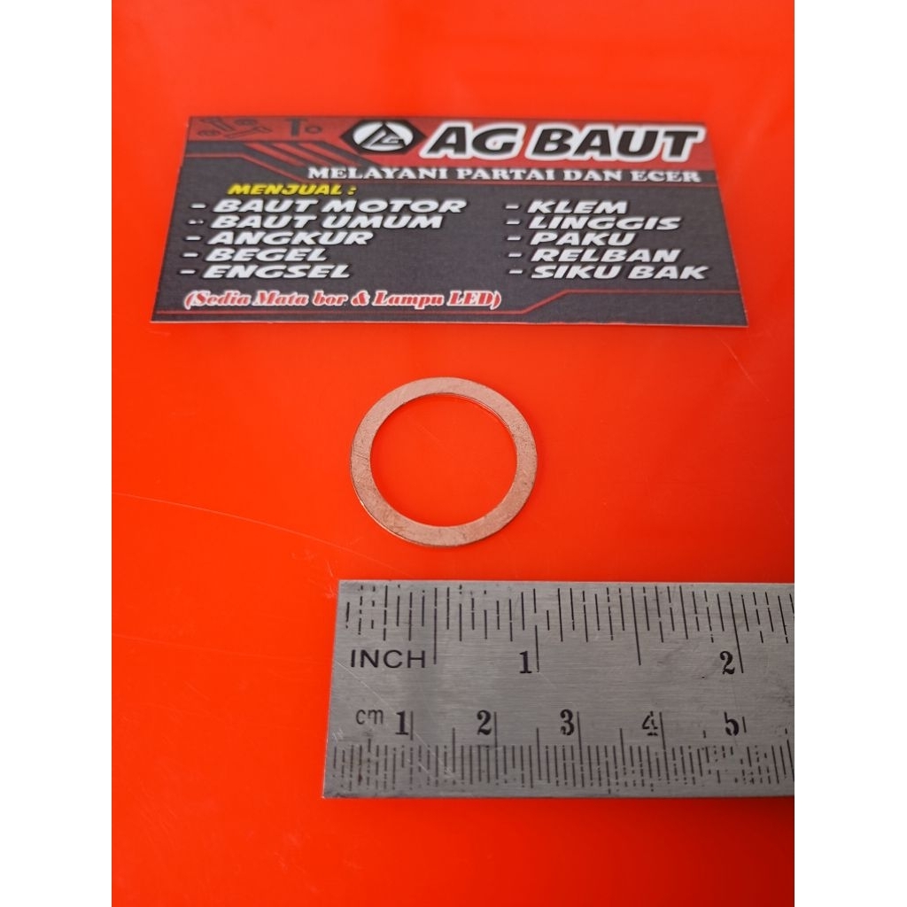 Ring Tembaga M20x26x1 - Copper Washer Ring Tap Oli M20 (Ring 30)