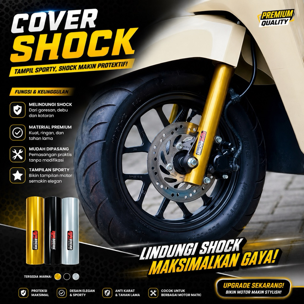 COVER SHOCK DEPAN MATIK BEAT VARIO 110-150 - Cover shock depan matik variasi PRO-X SHOCK VARIASI BEA
