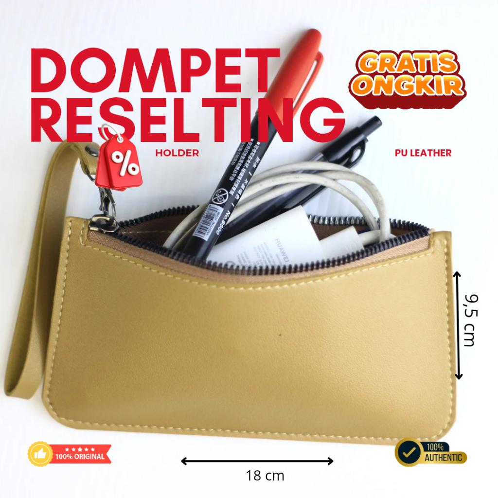 Dompet Tali Fashion Wanita / Long Wallets Resleting /  Dompet panjang Kulit Imitasi PU Leather Tebal