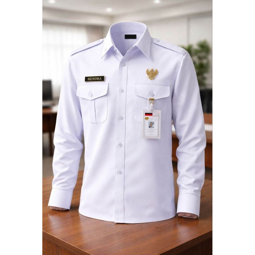Kemeja PDH ASN pria |kemeja dinas pria premium bahan katun