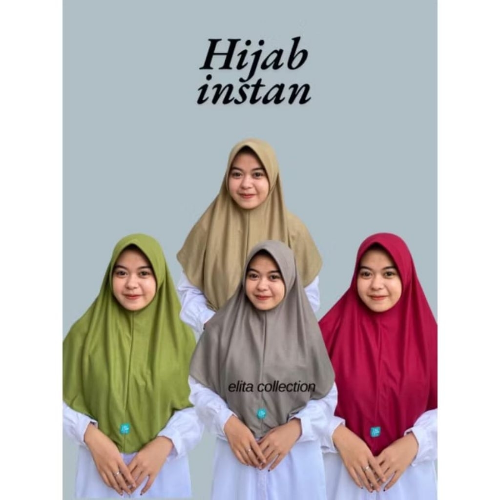 "Size M" Elita Pet Tc / Jilbab Elita Kaos Tc / Bergo Elita / Daily Hijab Nyaman