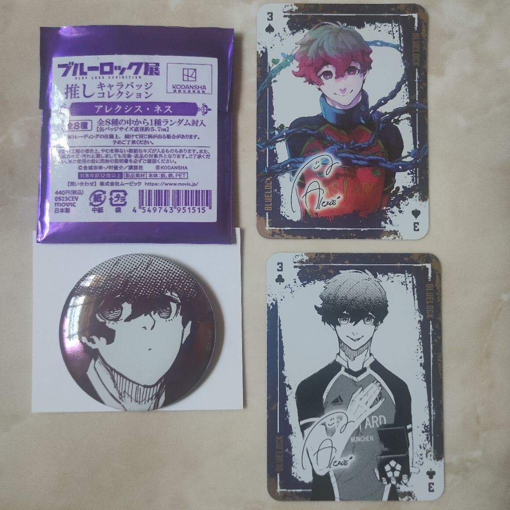 Official Blue Lock Alexis Ness Merch Bastard Munchen Trump Card Pin Exhibition