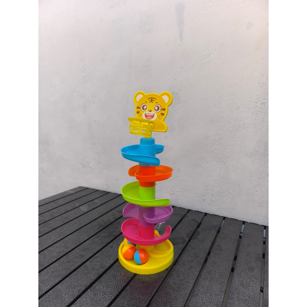 PL PRELOVED Mainan Prosotan Bola Spiral Anak / Ball Drop Tower / Mainan Bekas Prosotan Bola Spiral A