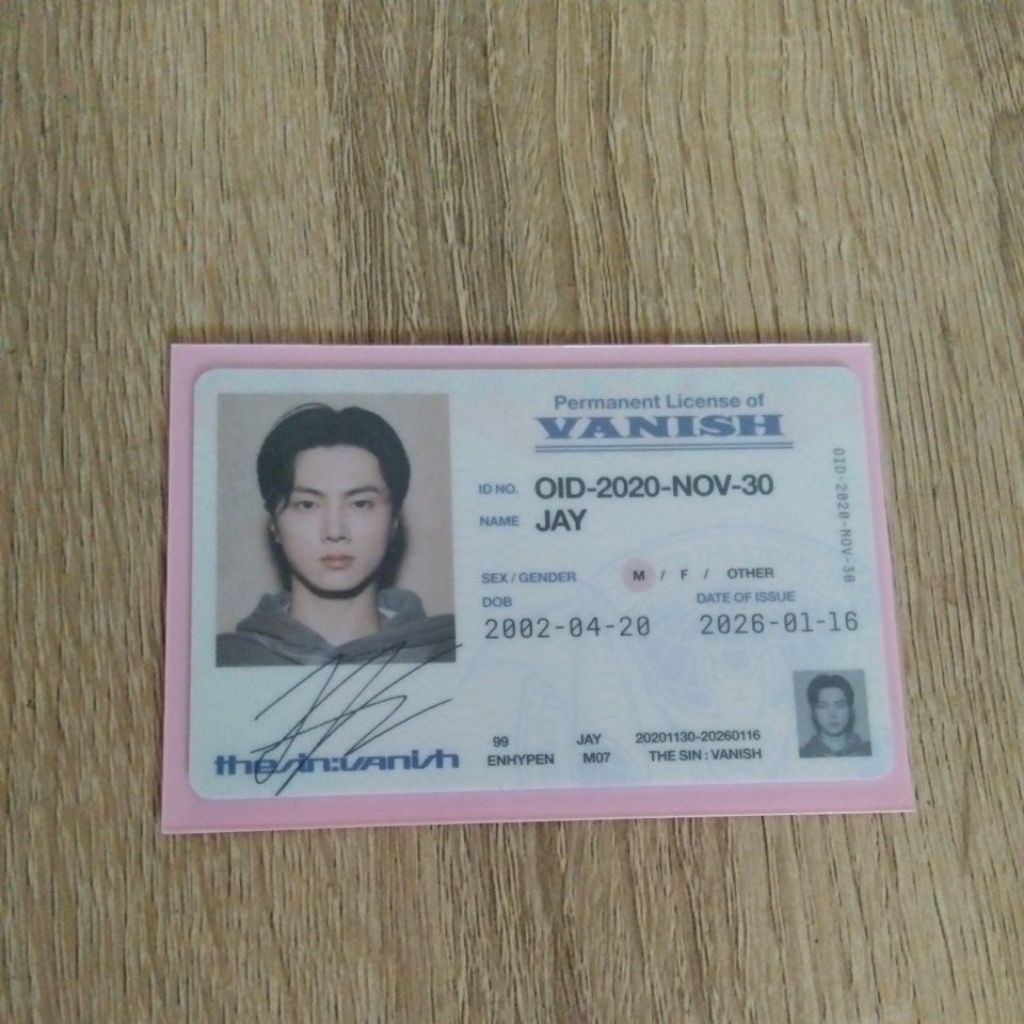 ID Card Official Jay Enhypen