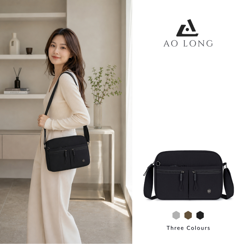 AOLONG Tas Selempang Wanita PEVITA 0843 Sling Bag Simple Dan casual