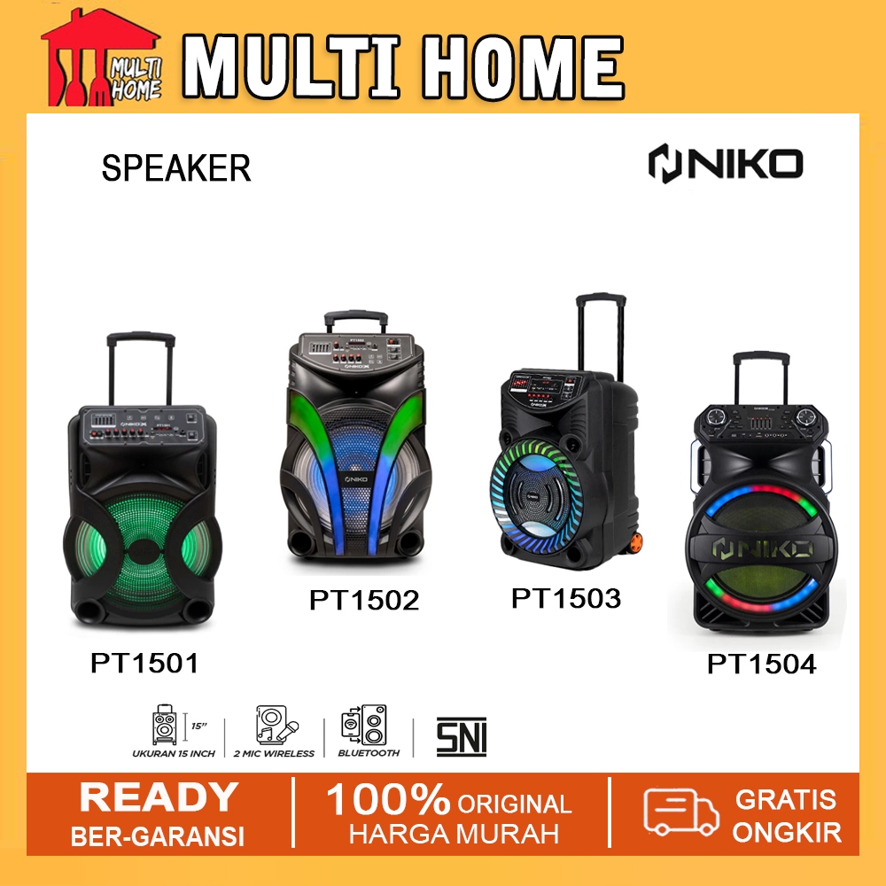 NIKO Speaker Trolley PT-1501 / PT-1502 / PT-1503 / PT-1504 Ukuran 15 Inch