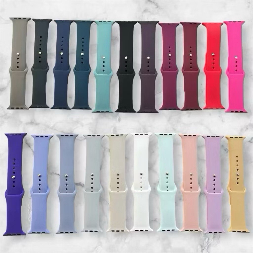 STRAP PREMIUM RUBBER APPLE WATCH SMART WATCH 38mm 40mm 42mm 44mm SERIES 3 4 5 6 7 T500 T55 X7 Hw22 1