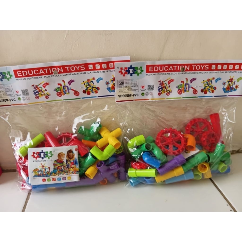 Mainan Edukasi Rakit Pipa Kreatif – Education Construction Toys