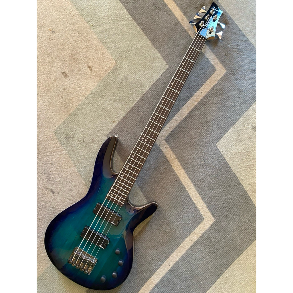 Bass Schecter 5string Blueburst