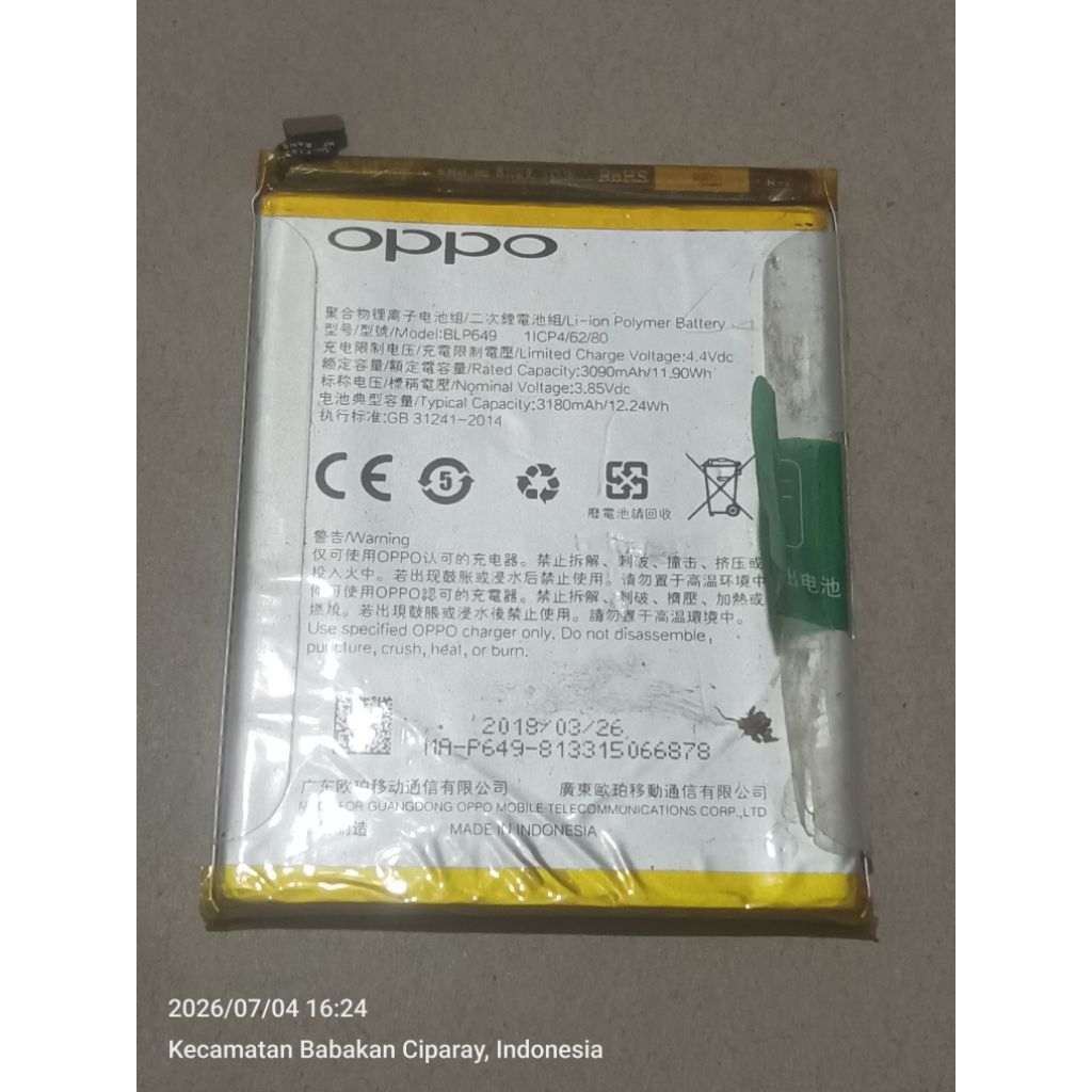 baterai oppo a 83 ori