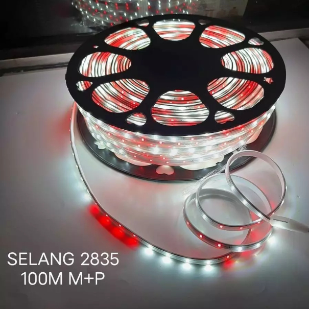 LED Strip Selang 100 Meter Merah Putih Lampu LED Strip Merah Putih 100M Agustusan