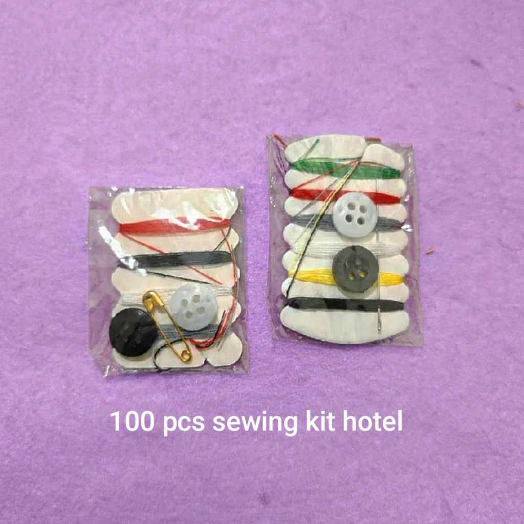 sewing kit / perlengkapan menjahit hotel (100pcs)