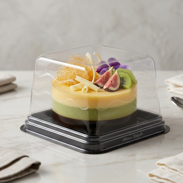 Mika CT 120 Kotak / Mika Kue Bolu Tart / Kue Kotak Persegi / Mika Puding-10pcs