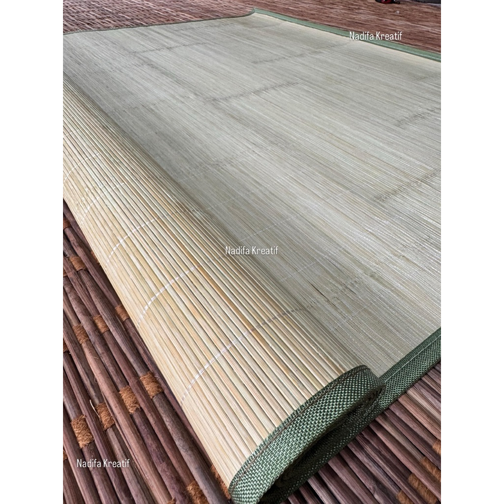 karpet hijau 1mX2m/ Bambu karpet Hijau / karpet Bambu hijau / Tikar bambu hijau / Alas bambu hijau /