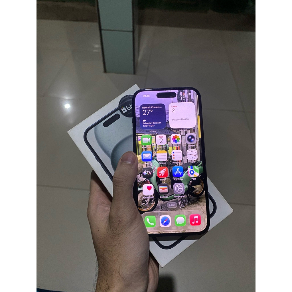 (Second) iPhone 15 - 128 gb Second ex Blibli/iBox/Resmi Indonesia