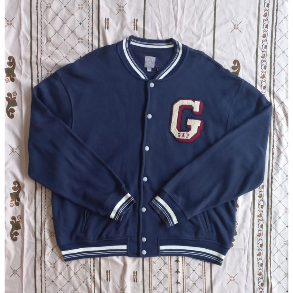 Varsity Jacket GAP Navy Blue Boxy