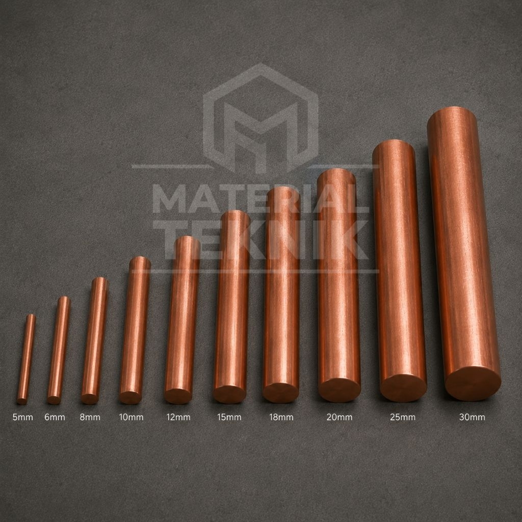 As tembaga bulat diameter 5mm x 500mm | tembaga murni