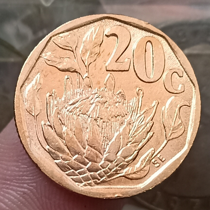 Koin Kuno South Africa 20 Cents Suid Afrika