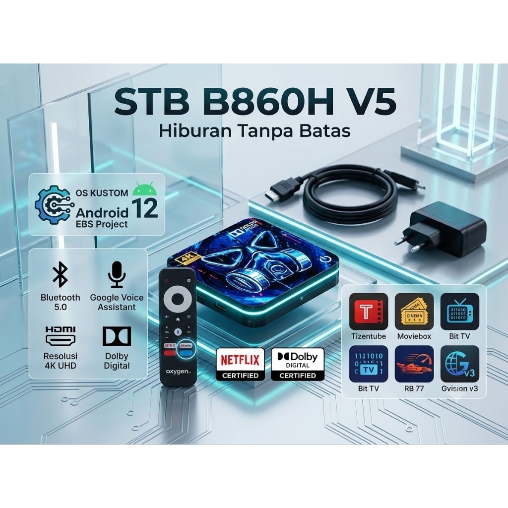 STB ANDROID TV B860H V5 SIAP PAKE