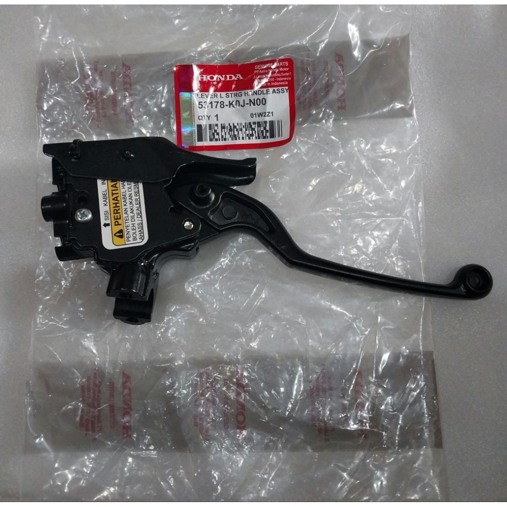 handle rem assy + rumah handle komplit kiri genio beat deluxe beat street led scoopy 2020 - 2021 war