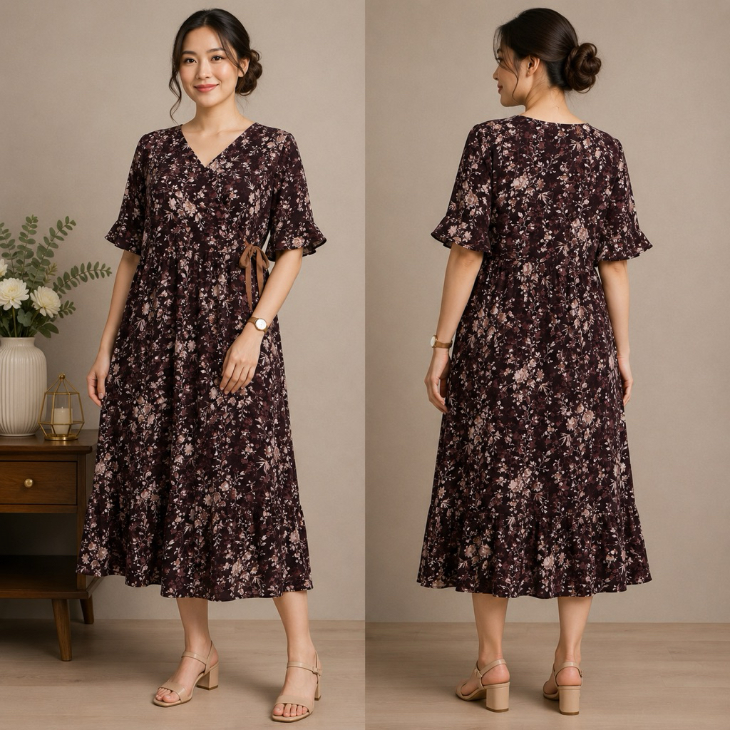 daster model kimono rayon jepang rempel bawah