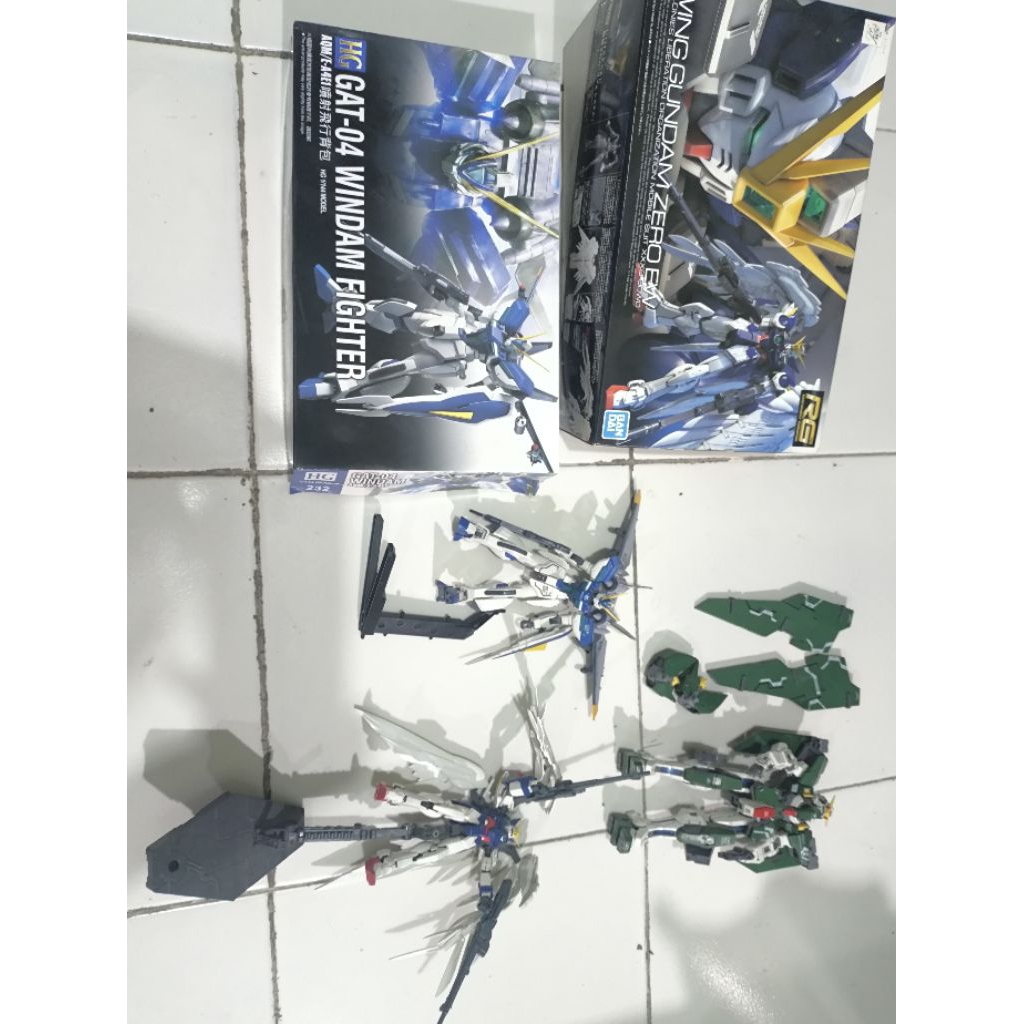 ( SEPAKET ) RG wing zero bandai, HG windam , MG dynames