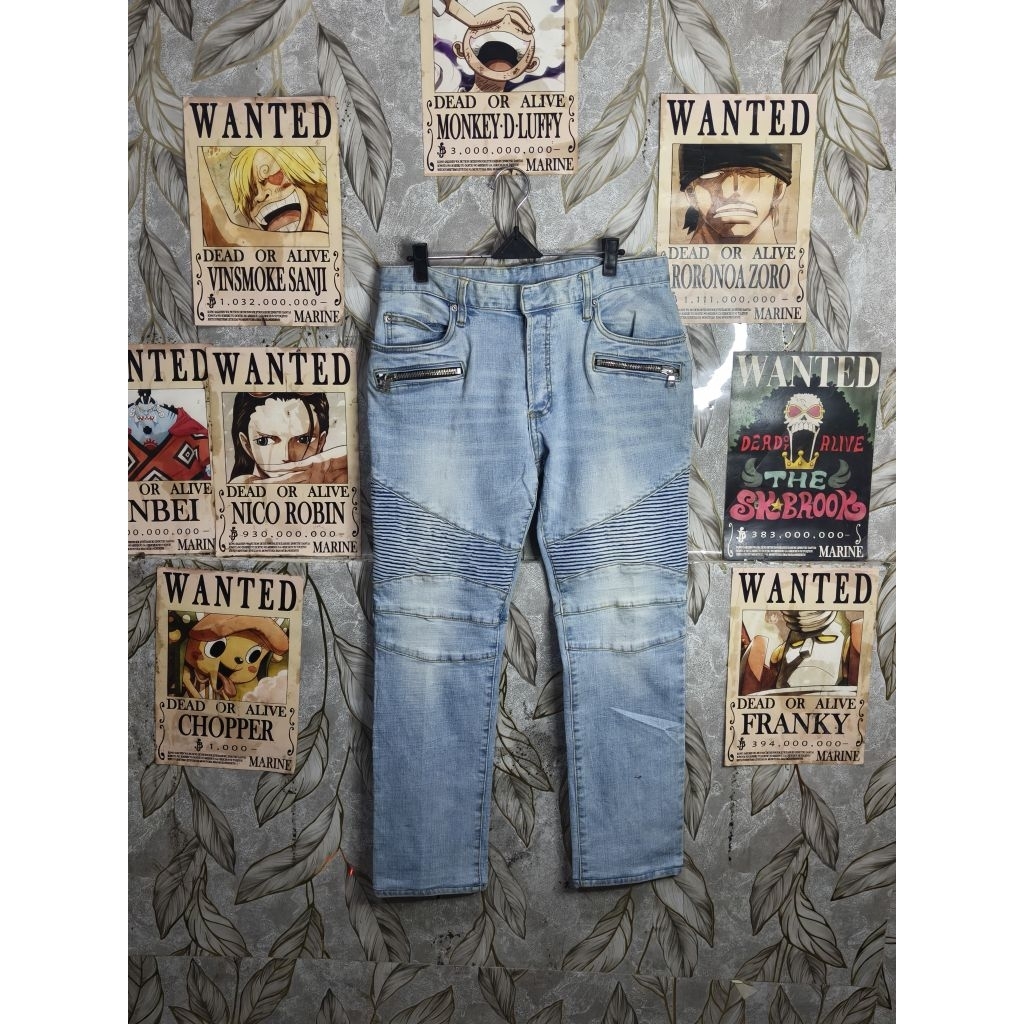 Balmain Paris biker jeans
