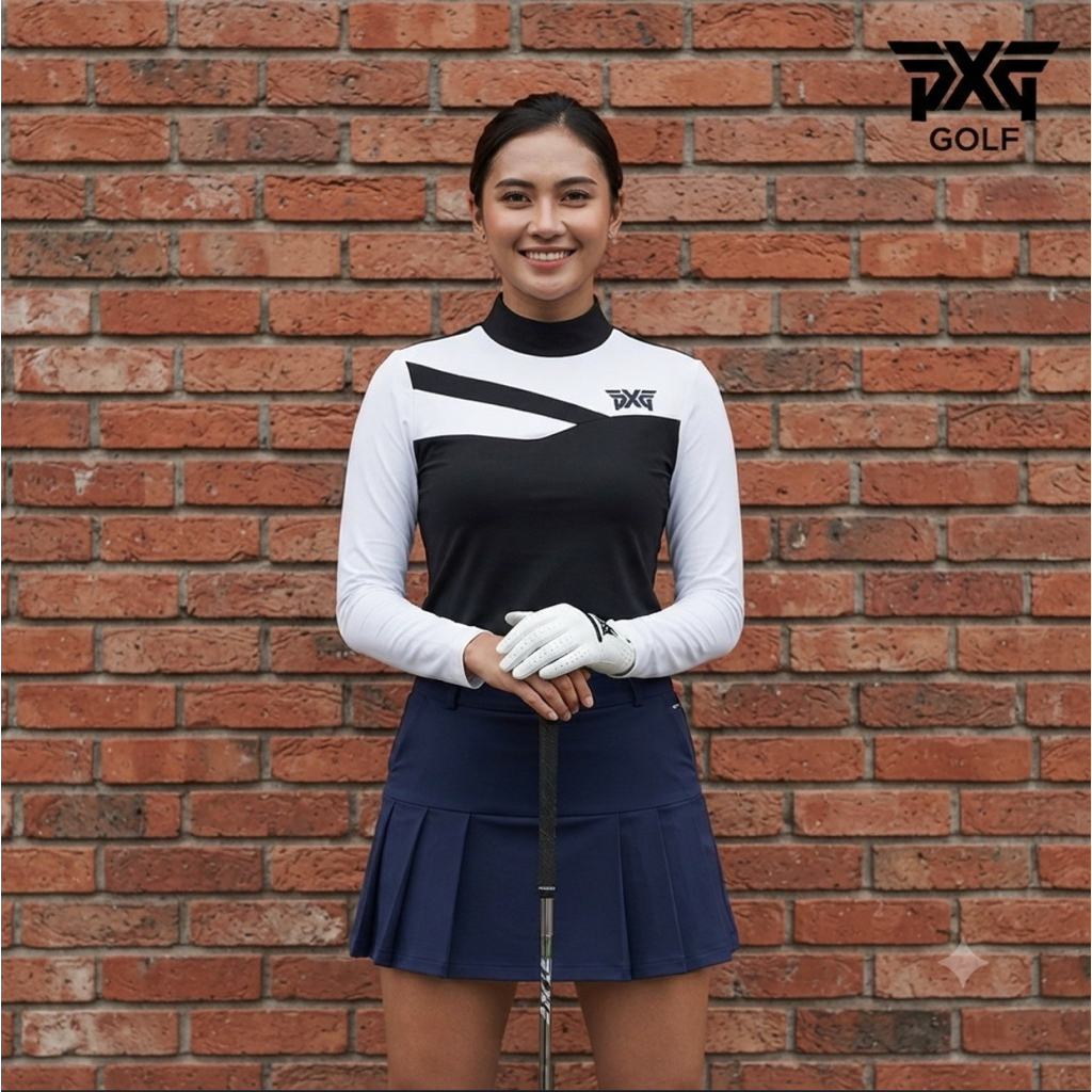 Baju golf Wanita PXG Ladies  Golf Black  White Preloved