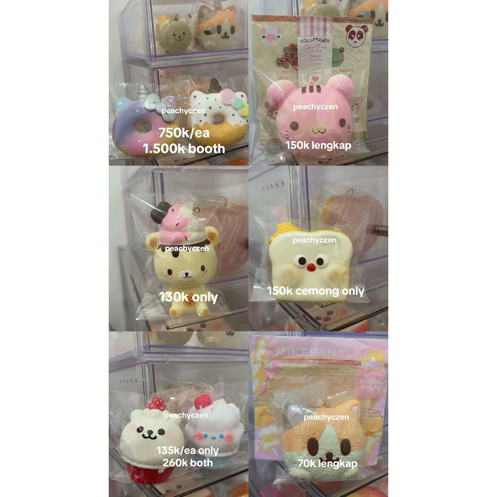 [READY STOCK] SQUISHY MARUMOBUFIYORI MARMO HELLO KITTY HK DONUT UNICORN YUMMIIBEAR MIDO IBLOOM PUNIM