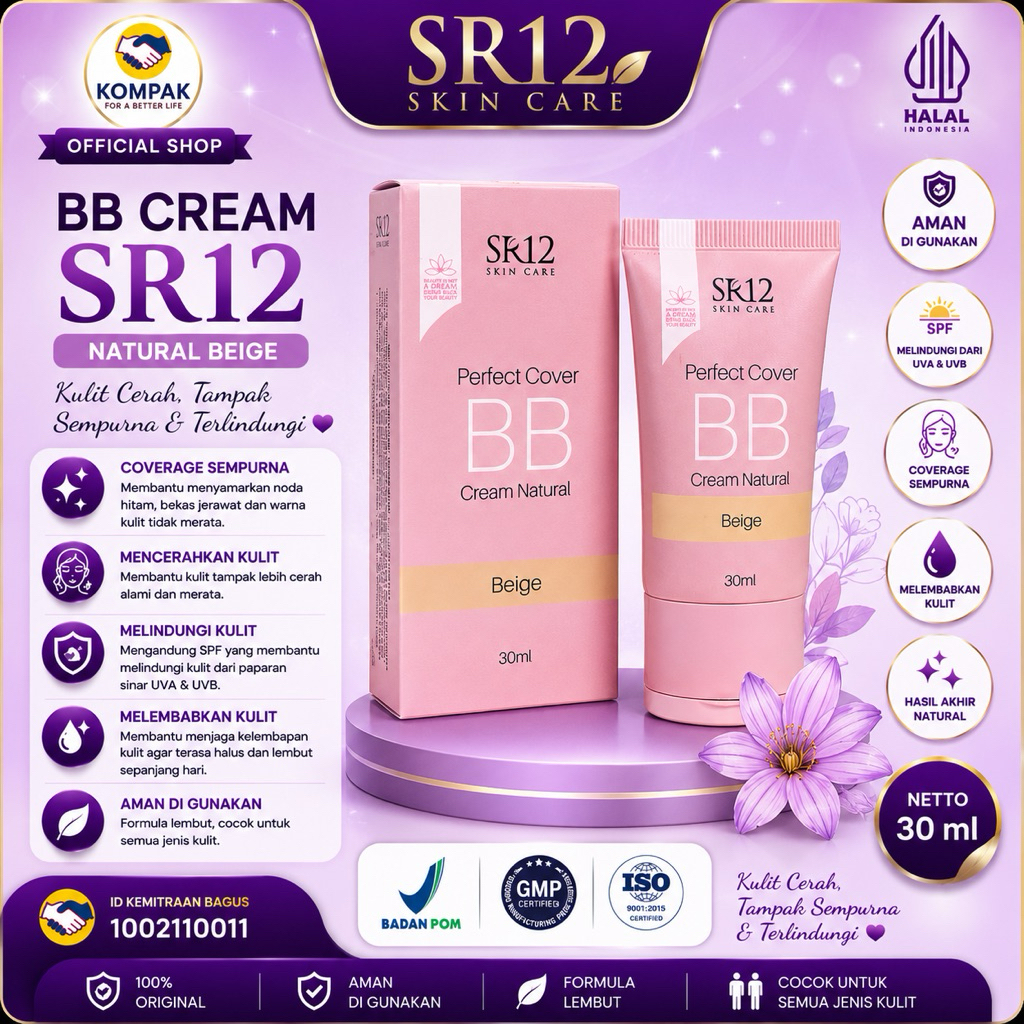 BB CREAM SR12 / PERFECT COVER BB CREAM SR12 / BB CREAM BAGUS/ BB CREAM