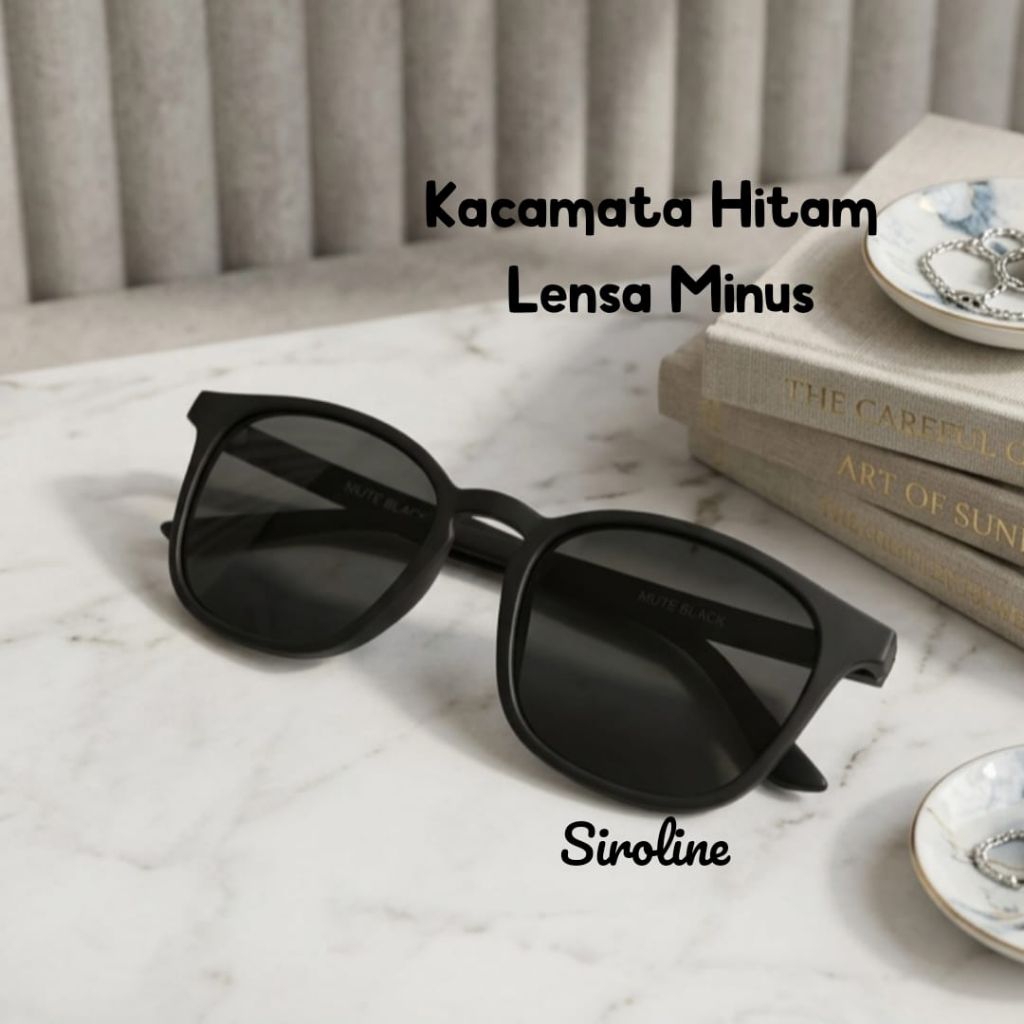 Kacamata Hitam Lensa Minus Lensa Hitam Permanen
