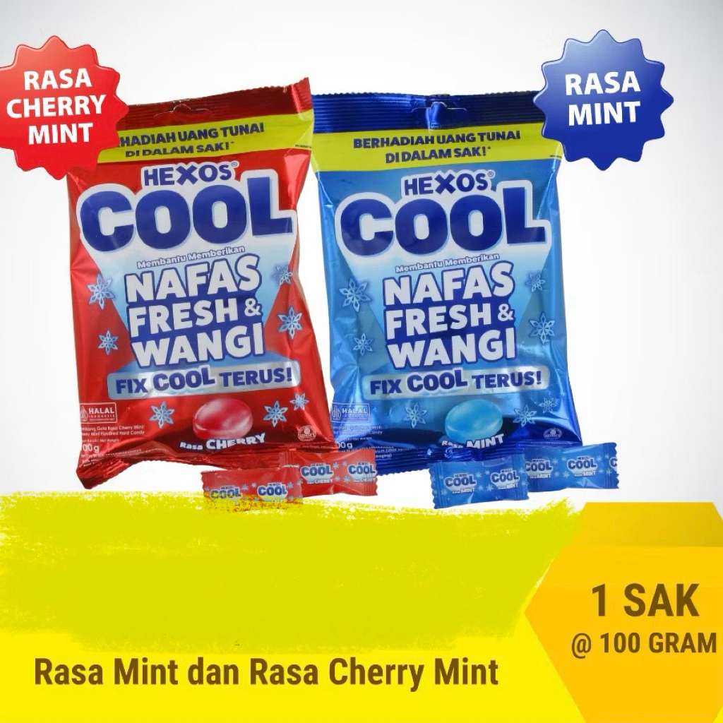 Hexos Cool rasa Mint Cherry Mint 100 gram