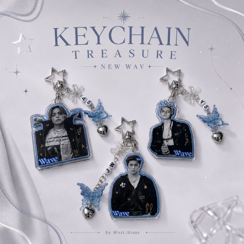 (PREE ORDER) KEYCHAIN TREASURE NEW WAV | GANTUNGAN KUNCI KPOP MERCHANDISE