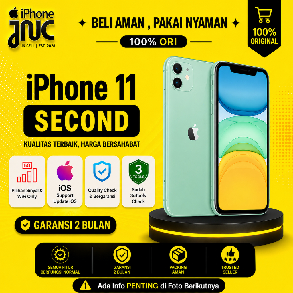 IPhone 11 64GB / 128GB Second Ori  Best Condition iCloud Aman Bebas Update