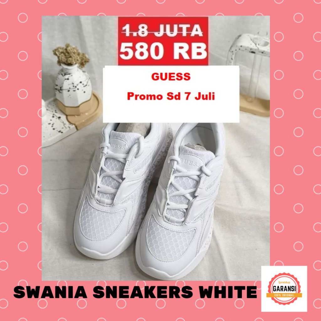 Sepatu sneakers wanita seri SWANIA Guess 100% original store