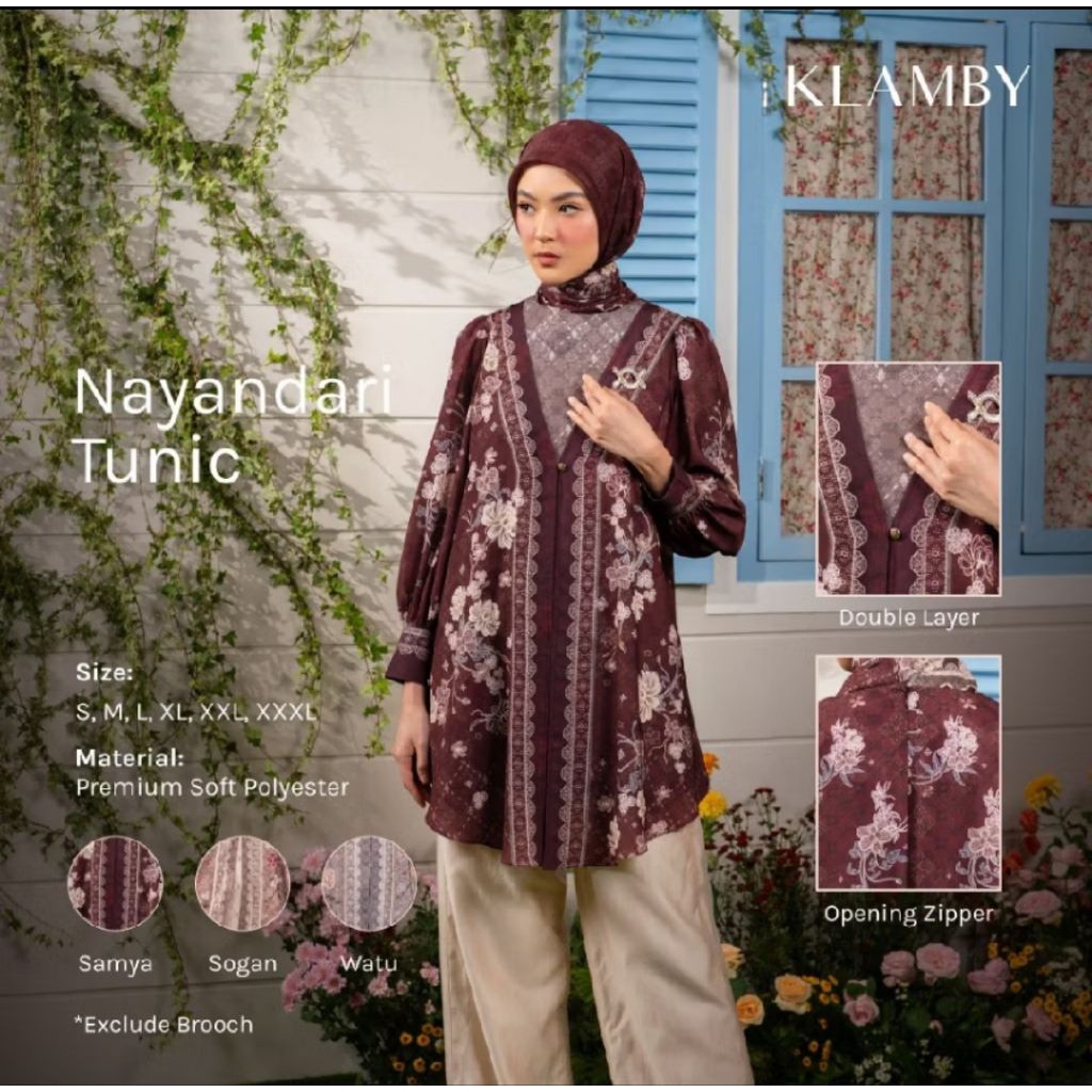 TUNIK NAYANDARI WEARING KLAMBY SIZE L NEW