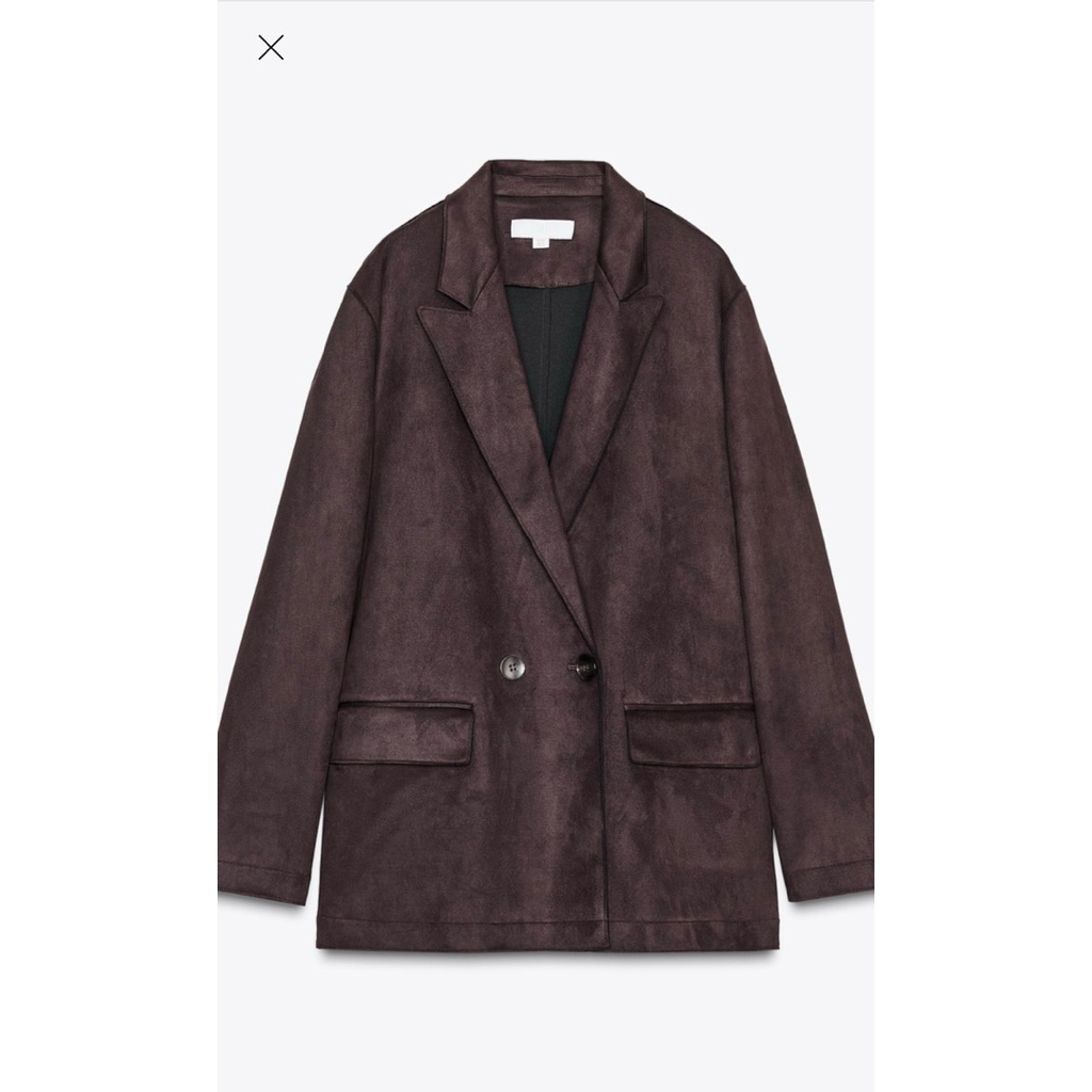 Zara Faux Suede Blazer