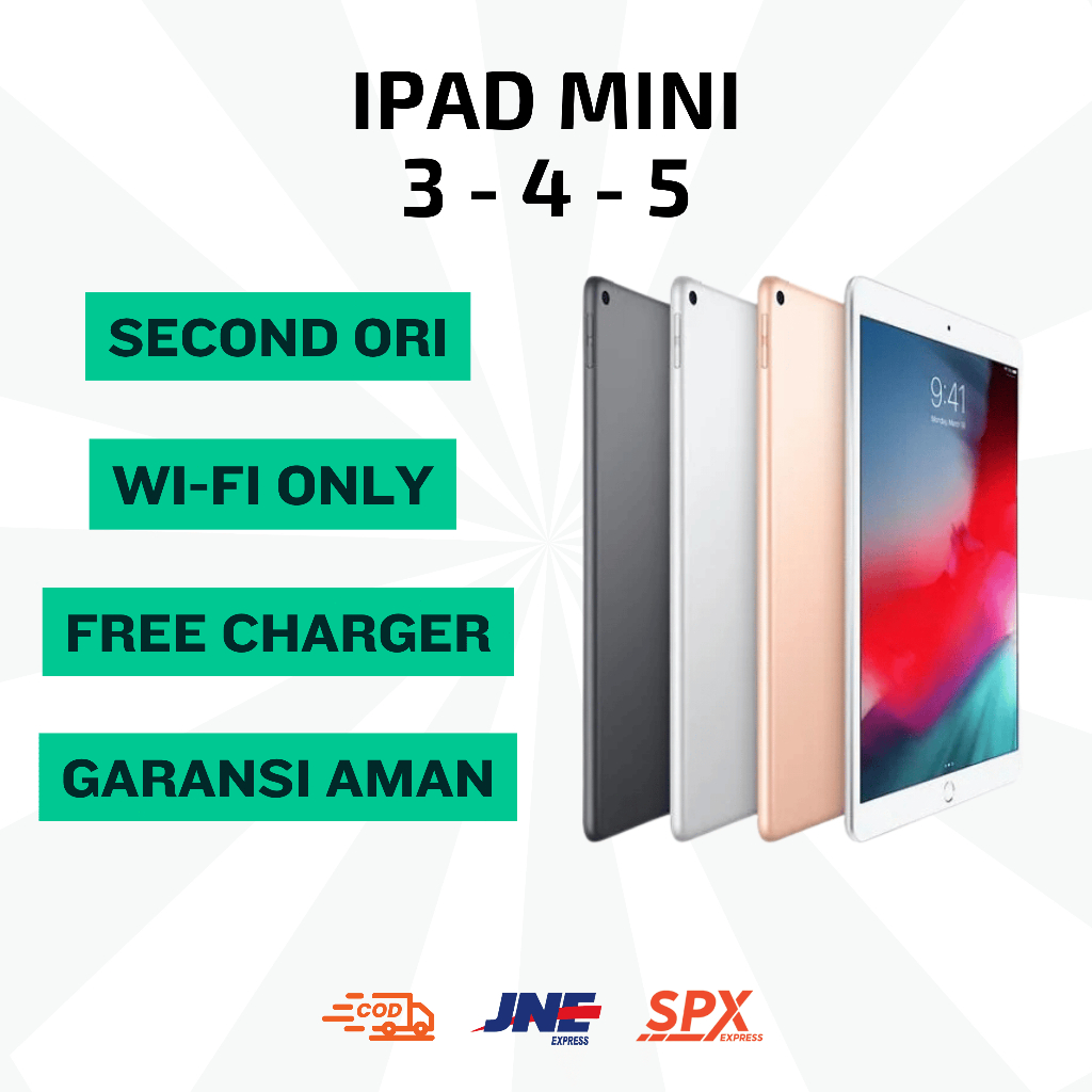 COD // iPad Mini 3 dan iPad Mini 4 /5 // Second Inter Original // 16GB 32GB 64GB & 128GB //