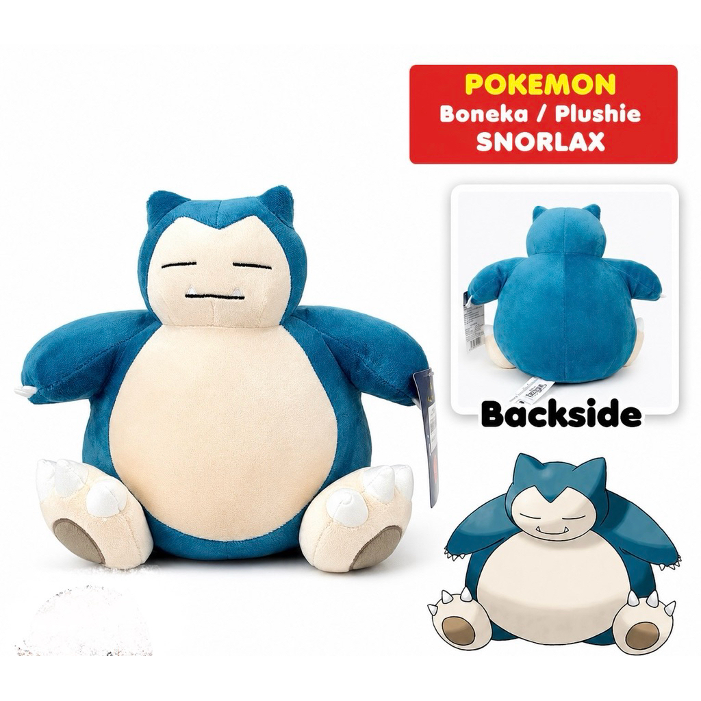 Boneka Plush Pokemon Snorlax ukuran kurang lebih 20an cm