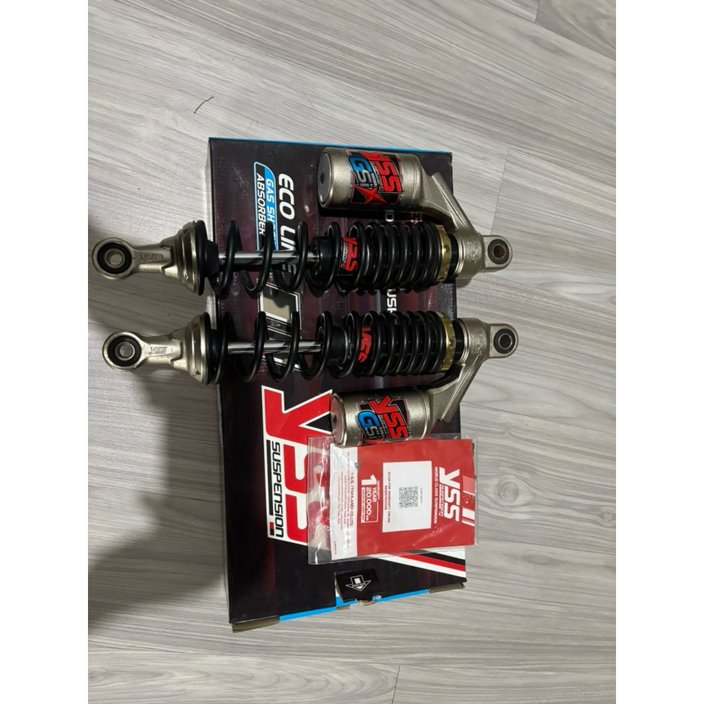 shock tabung yss g-six 340mm black/rxking/tiger/supra/revo/kawasakiw175